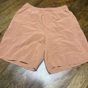 LULULEMON Men's Pace Breaker desert sun LINED Size Small 7 In. Inseam Orange